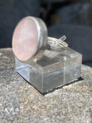 Sterling Silver Rose Quartz Ring - Image 2